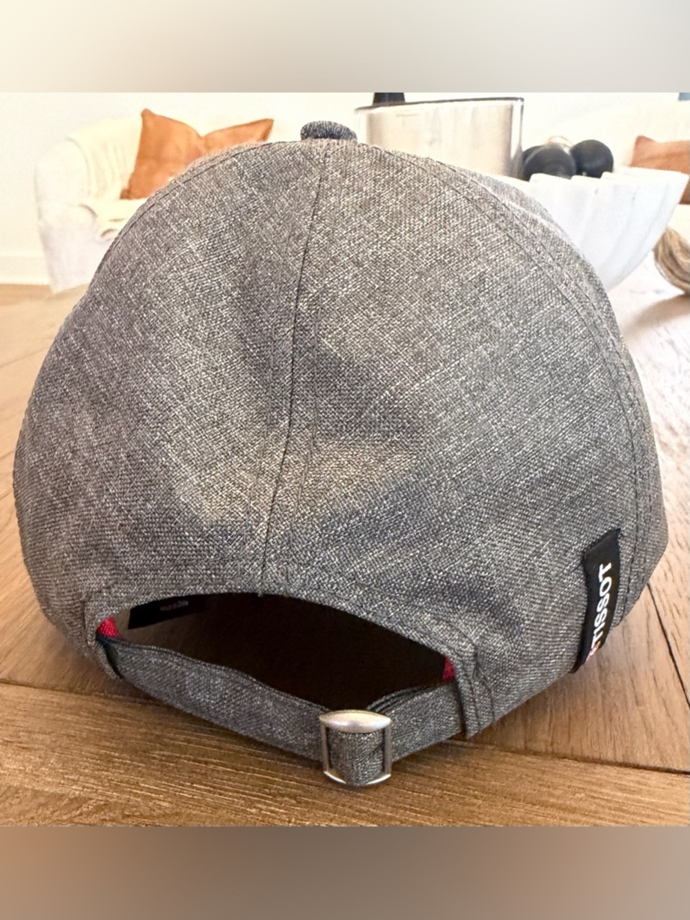 Tissot Gray Strapback Hat Minimalist Cap Adjustable NWOT - Picture 2 of 8